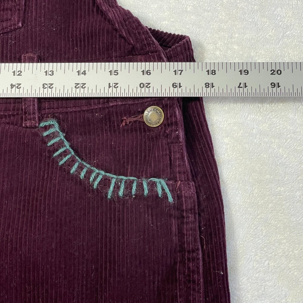 Wrangler Corduroy Overall Dress Purple Boho 90s Style Retro Small - Picture 12 of 16